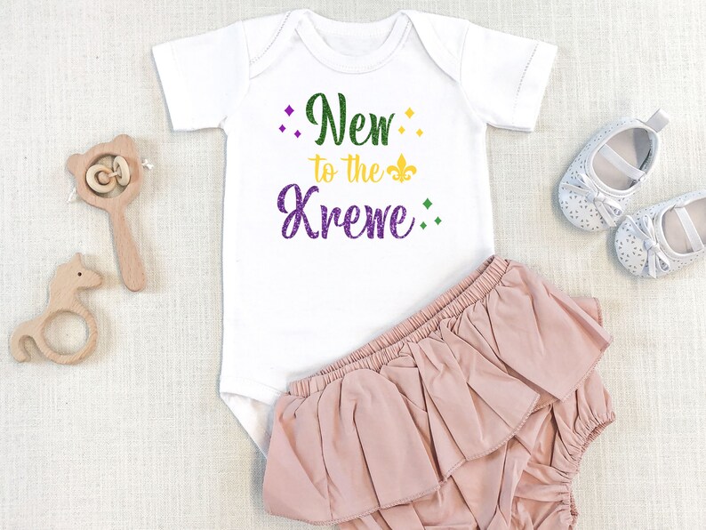 mardi gras onesie baby