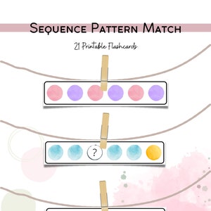 Sequence Pattern Match | Printables for Kids | Montessori Activity