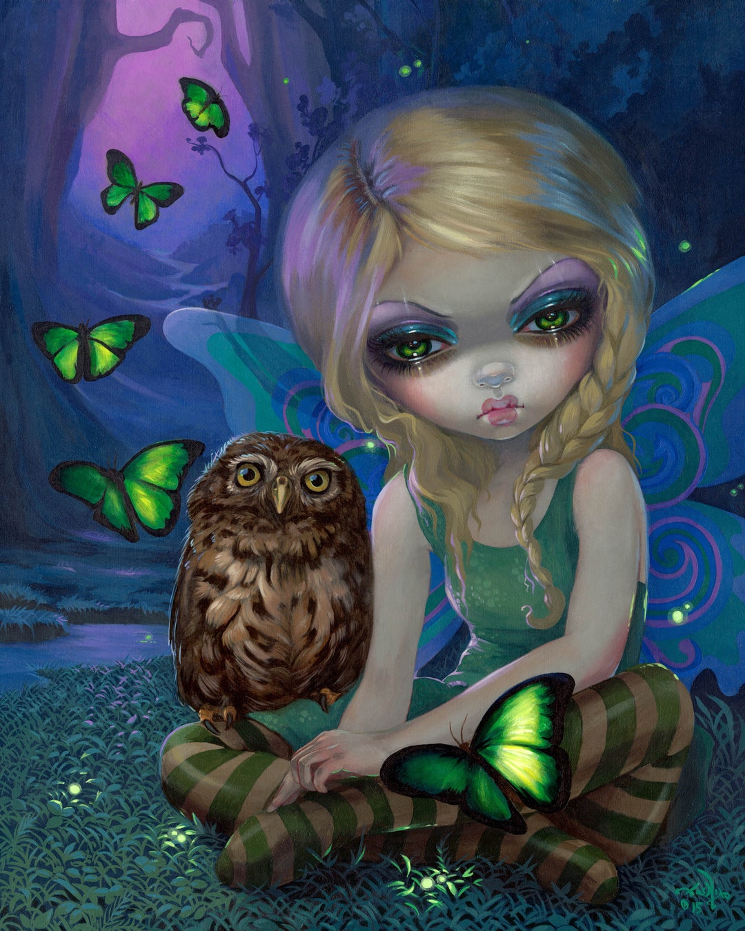 Summer Art Print by Jasmine Becket-griffith Surreal Big Eye Girl