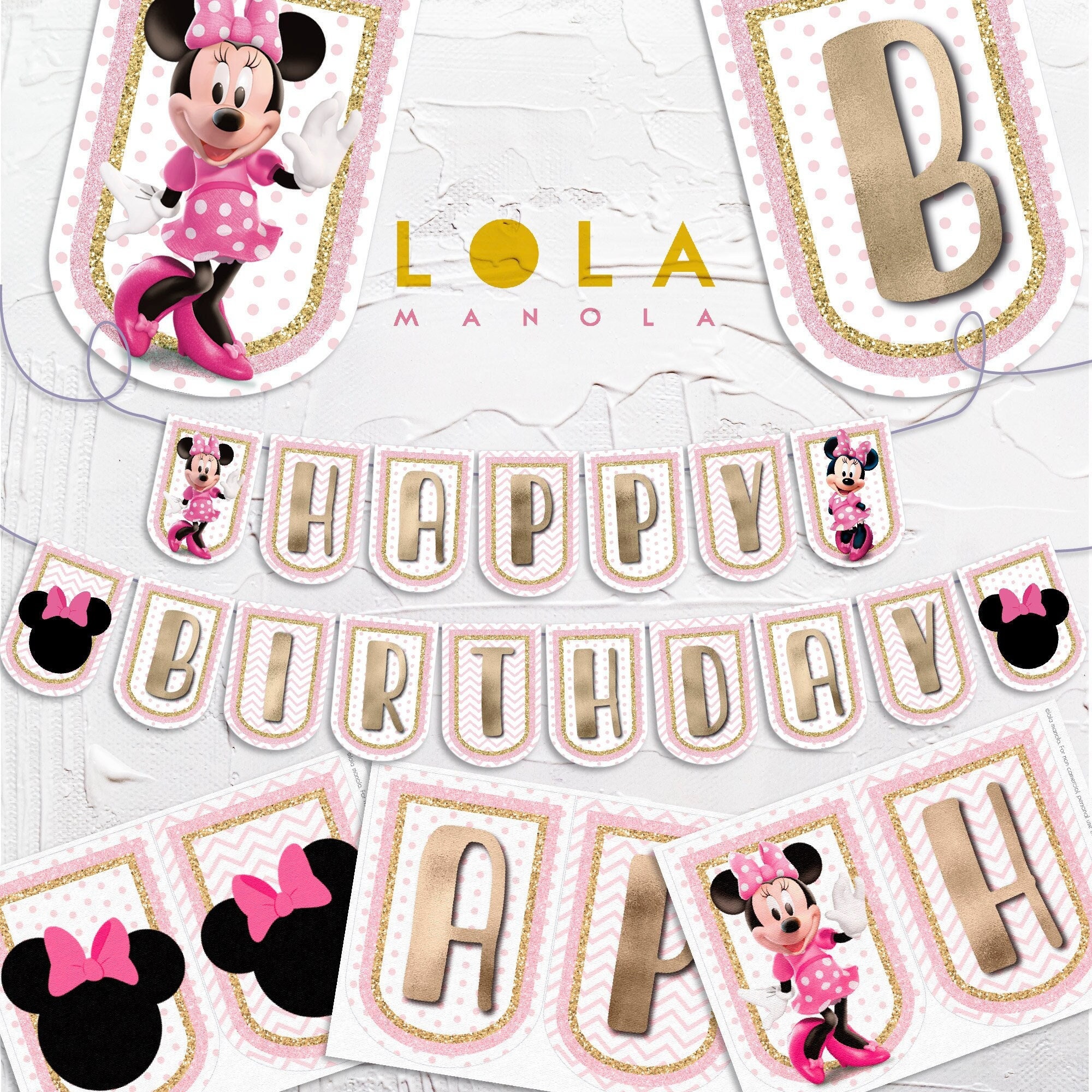 Diy Minnie Mouse Birthday Banner