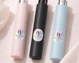 Custom Engraved Perfume Atomizer, Refillable Travel Perfume Spray, 15 Fragrance Options, Minimalist Perfume