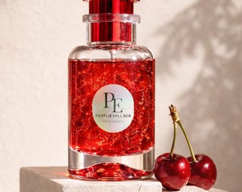 Cherry Perfume, Custom Perfume, Custom Engraved Perfume, Mother's Day Gift, Minimalist Aesthetic Perfume, Luxury Perfume