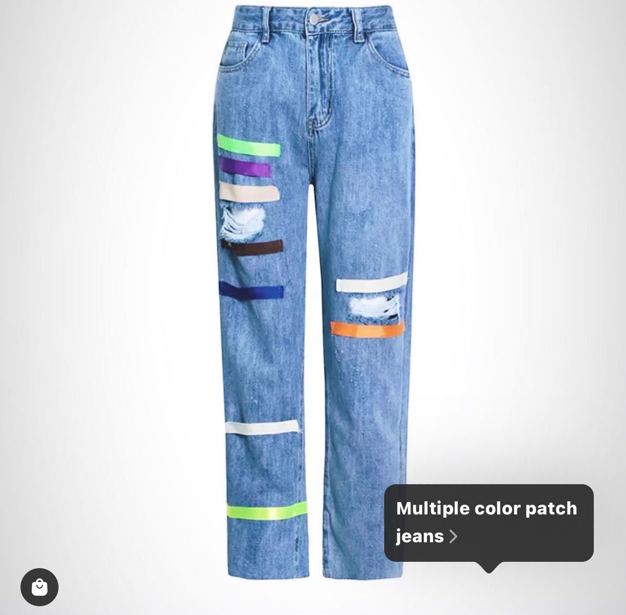 Multiple Color Patch Jeans - Etsy