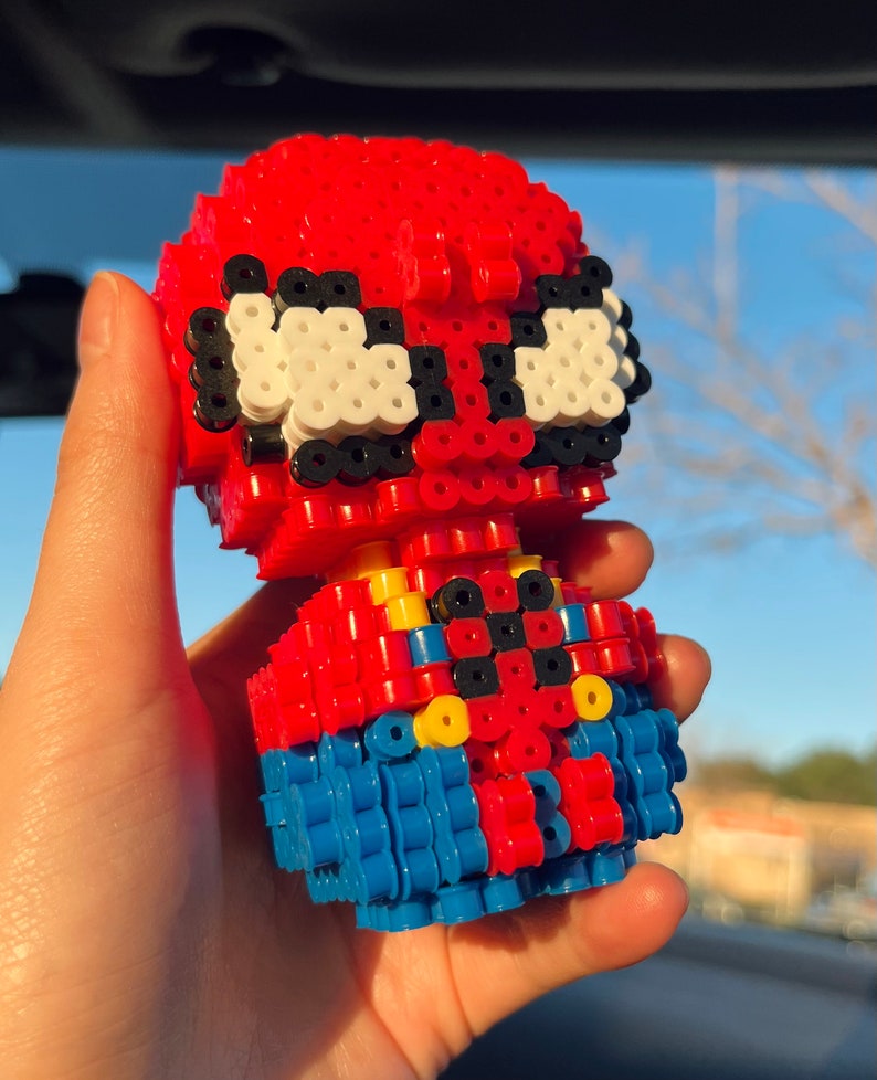 Spiderman 3D Perler Beads Etsy