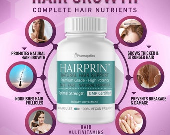 Hairprin Natural Hair Support Supplement 3 Bottles180 Capsules - Etsy Hairprin Natural Hair Support Supplement 3 Bottles180 Capsules - Etsy