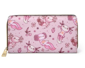 Make Up Bag,Cellphone Bag With Handle Cute Newt Axolotl Zipper Canvas Coin Purse Wallet Make Up Bag,Cellphone Bag With Handle Cute Newt Axolotl Zipper Canvas Coin Purse Wallet
