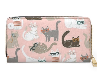 Cat Wallet, Cute Cat Wallet, Cute Women Wallet, Black Cat Wallet, Cute Wallet, Meow Wallet, Women Wallet, Vegan Leather Wallet, Kitty Wallet