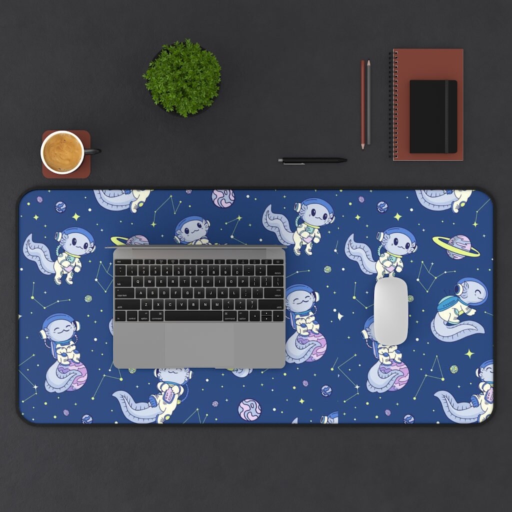 Kawaii Desk Mat Axolotl Desk Mat Axolotl Kawaii Desk Mat Etsy Australia