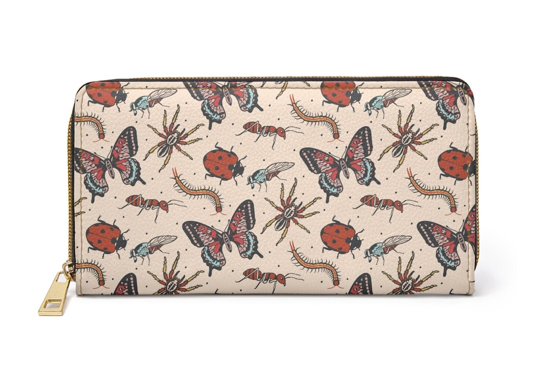 Bug Wallet, Moth Beetle Butterfly Ladybug Wallet, Cardholder Wallet