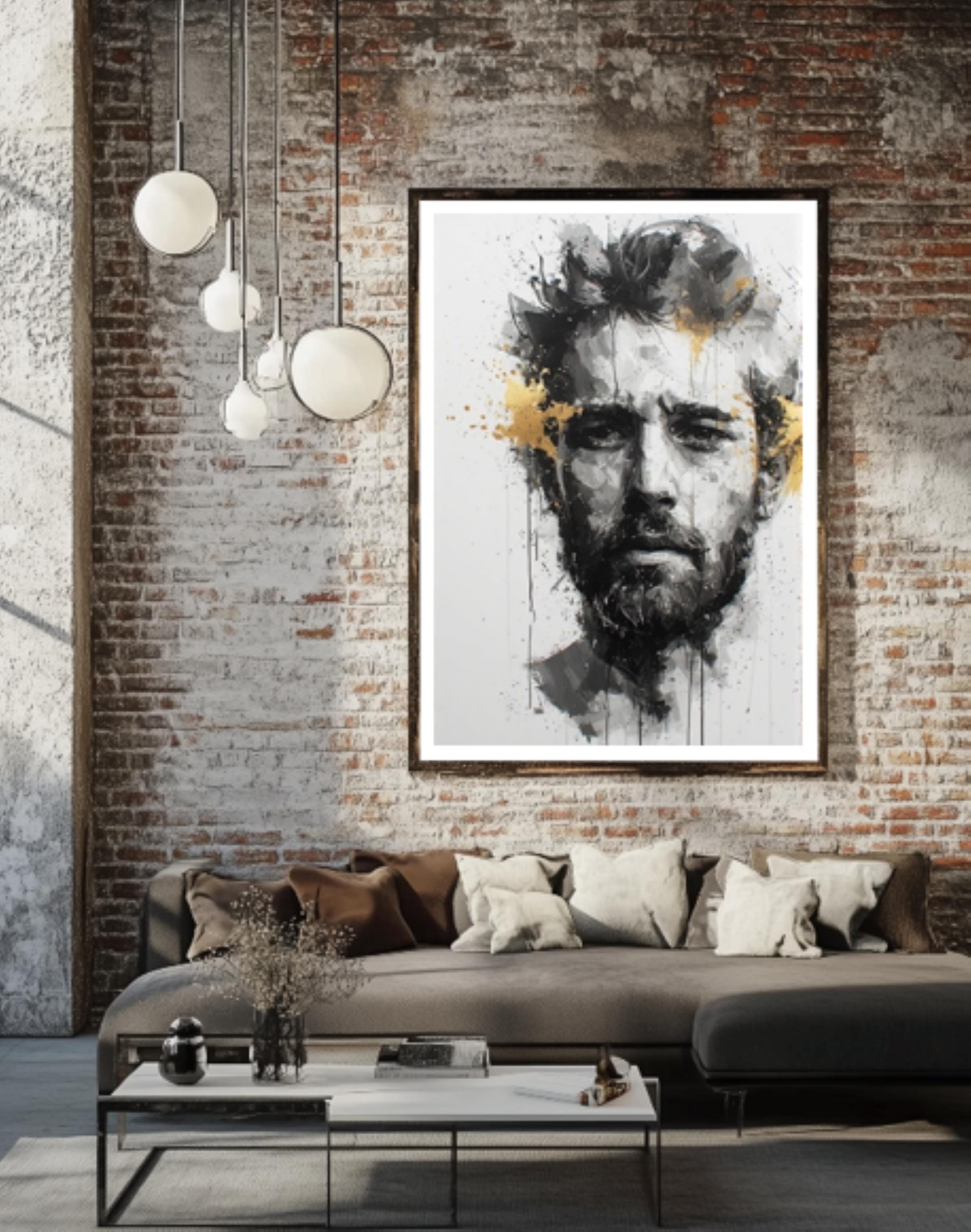 Abstract Male Portrait : Poster for Any Size Frame - Etsy