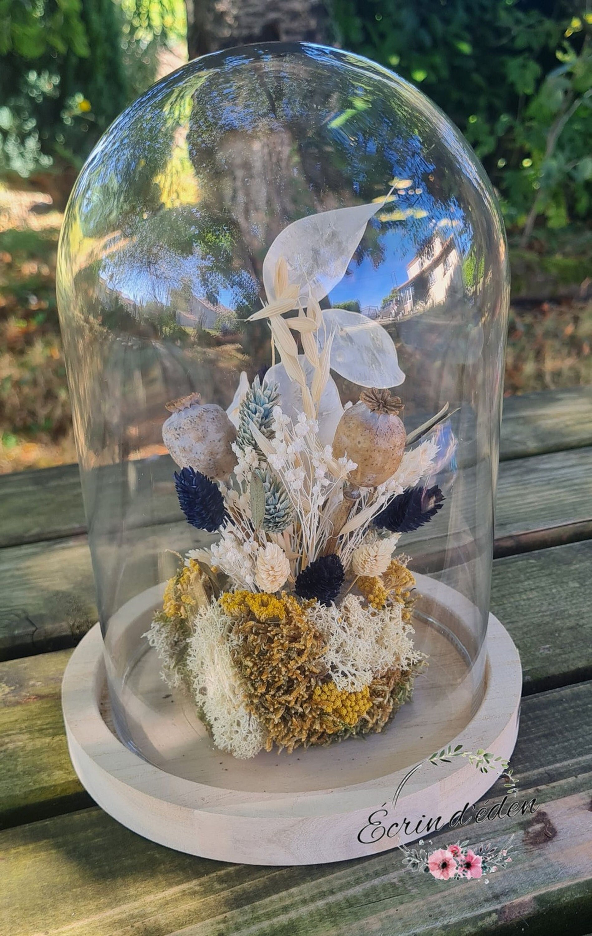 Cloche Fleurs Séchées