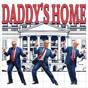 Dancing Trump png, Daddy Home Trump png, Retro Real Good Man Good Daddy, Make America Great Again, verkiezing 2024 png, Trump-kerstshirt