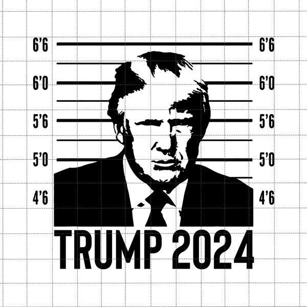 Trump 2024 Svg, Trump Never Surrender Svg, August 24 2024, Trump Mug Shot Svg, Official Trump Mugshot, Sublimation File,Mug Shot Cricut File