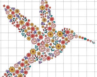Subtle Anti Trump Png, Floral Hummingbird FDT Tee, Feminist Png, Political Protest Resist Hidden Message Subtle FDT Png, Anti Trump Bird Png