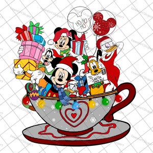 Mouse y amigos sorpresa Navidad png, Feliz Navidad png, Vacaciones familiares Navidad png, Navidad png, Sombrero de Santa png, Navidad familiar png
