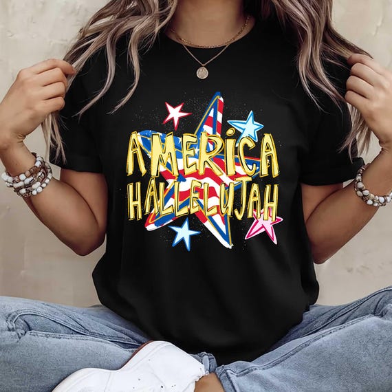 America Hallelujah Png, USA 250th Anniversary PNG, 4th of July Png, Preppy Patriotic Summer, Usa  1776-2026, America 250 Emblem PNG Digital