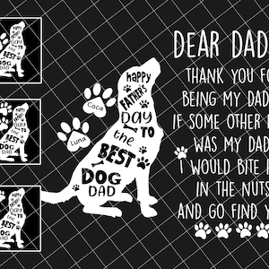 Caro papà Grazie per essere il mio papà Png, buona festa del papà al miglior cane papà png, regalo per il papà del cane, amanti dei cani, il miglior papà del cane di sempre