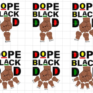 Gepersonaliseerde Dope Black Dad Svg, Fist Bump Set Svg, Dad Hand Fist Bump Svg, Black Father, Vaderdag Svg, Dad Juneteenth Svg, emancipatie
