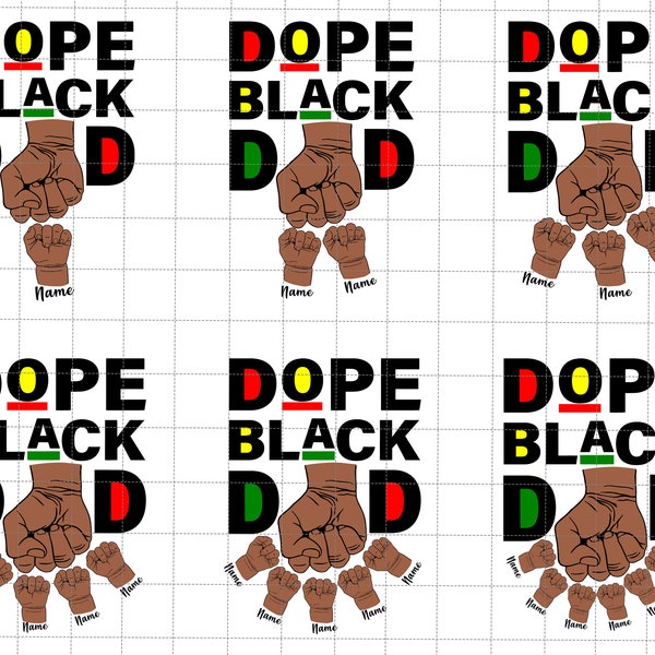 Personalized Dope Black Dad Svg, Fist Bump Set Svg, Dad Hand Fist Bump Svg, Black Father, Father's Day Svg, Dad Juneteenth Svg, Emancipation