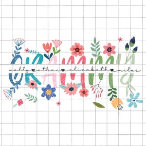 Camiseta floral bohemia personalizada para abuela (PNG), abuela con flores silvestres (PNG), camiseta para nueva abuela (PNG), Día de la Madre (PNG), mamá con flores, camiseta para nueva mamá, archivo digital
