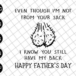 Ook al ben ik niet uit je zak, ik weet dat je mijn rug hebt SVG, grappig Vaderdagcadeau Svg, cadeau voor papa, grappige kleine schattige kinderen Svg