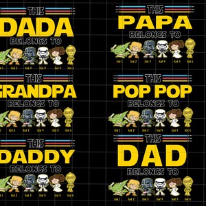 Bundle Personalisiert Dieser Opa gehört zu Png, lustige Vatertag Png, Humor Daddy, Papa, Dada, Papa, Poppop Dad Leben, Vater Geschenk