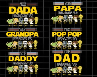 Bundle Personalized This Grandpa Belongs To Png, Funny Father's Day Png, Humor Daddy, Dad, Dada,Papa, Poppop Dad Life, Father Gift