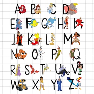 Teacher Alphabet Characters from A to Z Png, Back to School Png, School Vibes, Education Png, Happy First Day Of School Png,Teacher life Png