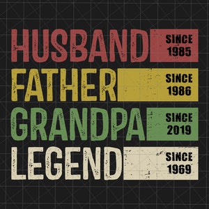 Vintage Marido Pai Vovô Legend Svg, Marido Engraçado Svg, Dia dos Pais Png, Vintage Dad Svg, Dad Jokes, Presente Para Marido, Dad Life Svg