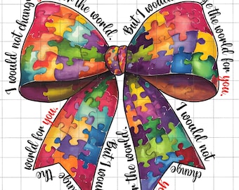 Autism Coquette Bow PNG, Autism Mama PNG, Autism Awareness Png, Puzzle Autism Ribbon Png, Autism Teacher Shirt Png, Autism Life Sublimation