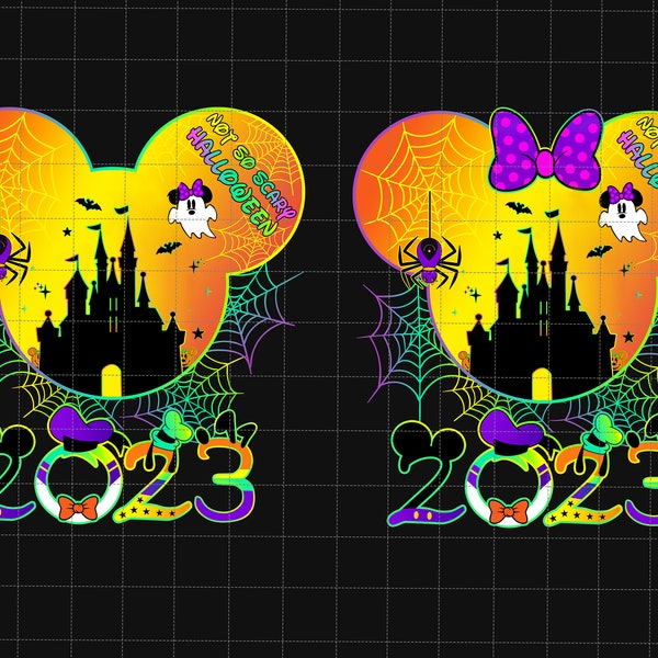 Bundle Not So Scary Halloween 2023 Png, Spooky Season, Mouse And Friend Halloween, Boo Png, Spider Halloween, Happy Halloween,Kids Halloween
