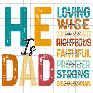 He is Dad png, I Brave Like David png, christelijke vader png, christelijke vader png, vaderdag png, bijbelverzen png, retro papa-sublimatie