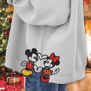 Diseño de bordado para el día de San Valentín en pareja, diseño de sudadera con dibujo de San Valentín, bordado para amantes, bordado de corazón mágico para San Valentín
