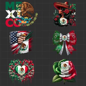 USA Mexican Flag PNG Bundle, American Eagle, Mexicana Latino Pride, Patriotic Clipart, Independence Day, Spanish Png, Latino Png, Mexico Png