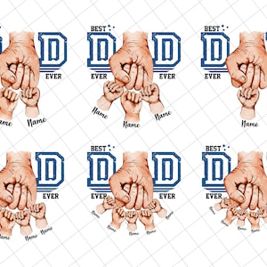 Meilleur papa de tous les temps personnalisé Png, poing ensemble Png, papa main poing bosse Png, conception du drapeau de l'Amérique, joyeuse fête des pères, fichier de sublimation