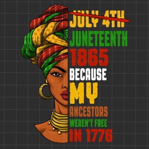 Juneteenth 1865 Perché i miei antenati non erano liberi nel 1776 Png, Png afroamericano, Black Power Png, Juneteenth La vera indipendenza Png