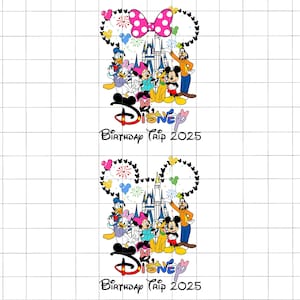 Birthday Crew Bundle Png, Magical Kingdom, Mouse And Friends, Custom Name Birthday Trip 2025 Png, Family Vacation Png, Vacay Mode Png