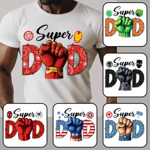 Pacote de Punhos de Superpai em PNG, Conjunto de Punhos de Super-herói em PNG, Melhor Pai de Todos os Tempos em PNG, Punhos de Pai em PNG, Feliz Dia dos Pais, Presente para o Pai