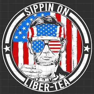 Sippin On Liber-Tea png, grappige 4 juli png, Amerikaanse vlag png, patriottische png, Independence Day, Retro Fourth Of July png, vrijheid png