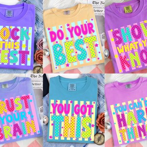 Neon Test Day Striped Png Bundle, Polka Dots Testing Png, Teacher Team, Testing Coordinator Png, STAAR Day Png, School Testing Day Digital