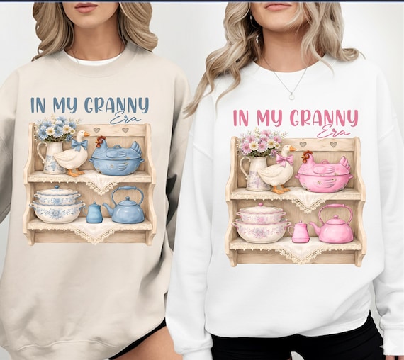 In My Granny Era Png Bundle, Thrifted Grandma Core Png, Coquette Cottagecore, Vintage Goose Kitchen Shelf Art, 90s Inspired Digital Download