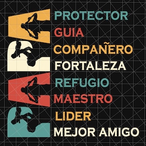 Dia Del Padre Svg, Mi Padre mi Maestro mi Mejor Amigo, sublimation espagnole de la fête des pères, Eres Mi Heroe Svg, cadeau pour papa, Svg de la fête des pères