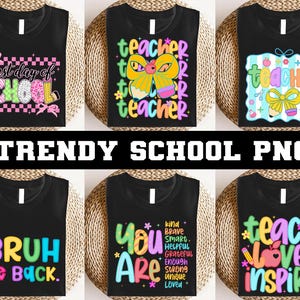 School Trendy Png Bundle, Coquette Back To School Png, Preppy Teacher Png, Bruh We Back Png, Teach Love Inspired, Neon Doodles Hand Drawn