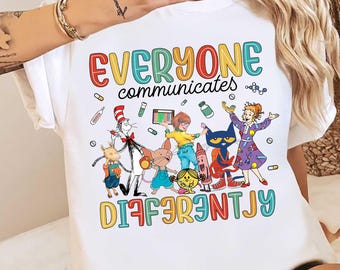 Everyone Communicates Differently Png, Autism Awareness Png, Special Education, Autism Teacher Png, Children's Book Png,Teacher Appreciation