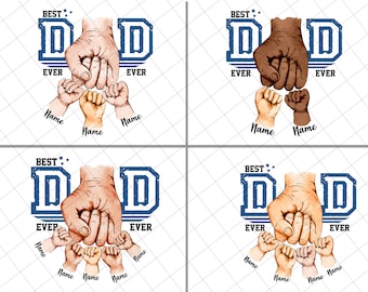 Bundle Personalized Best Dad Ever Png, Fist Bump Set Png, America Flag Design, Dad Hand Fist Bump Png, Happy Father's Day, Sublimation File