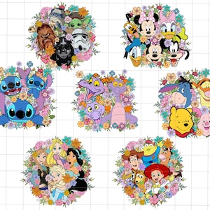 バンドル春の花の家族旅行Png、家族旅行2025Png、花のPng、花と庭の祭りPng、魔法の王国、昇華ファイル