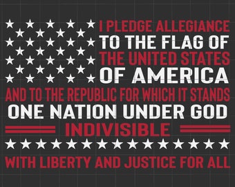 I Pledge Allegiance To The Flag SVG Png, cut file, Trump 2024 Svg, Trump Wanted For President, Awakened Patriot, USA Patriotic, American Svg