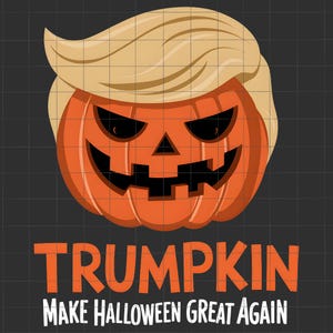 Trumpkin Make Halloween Great Again 2024 Png, Trump 2024 Png, Great Maga King, USA Patriotic, Trump Wanted For President, Pumpkin Trump Png