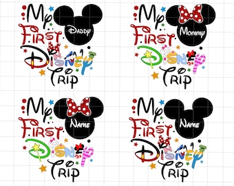 Bundle Custom My first Trip 2026 Png, Family Vacation Png, Family Png, Magical Kingdom, Dotted Red Bow Png, Vacay Mode Png, Best Day Ever