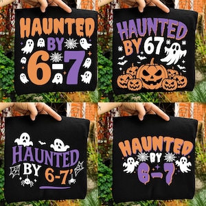 Haunted By 67 PNG Bundle, Trending Social Media, Halloween Teacher Png, Cute Spooky meme Sublimation Design, Six Seven 6 7 Meme Funny Png